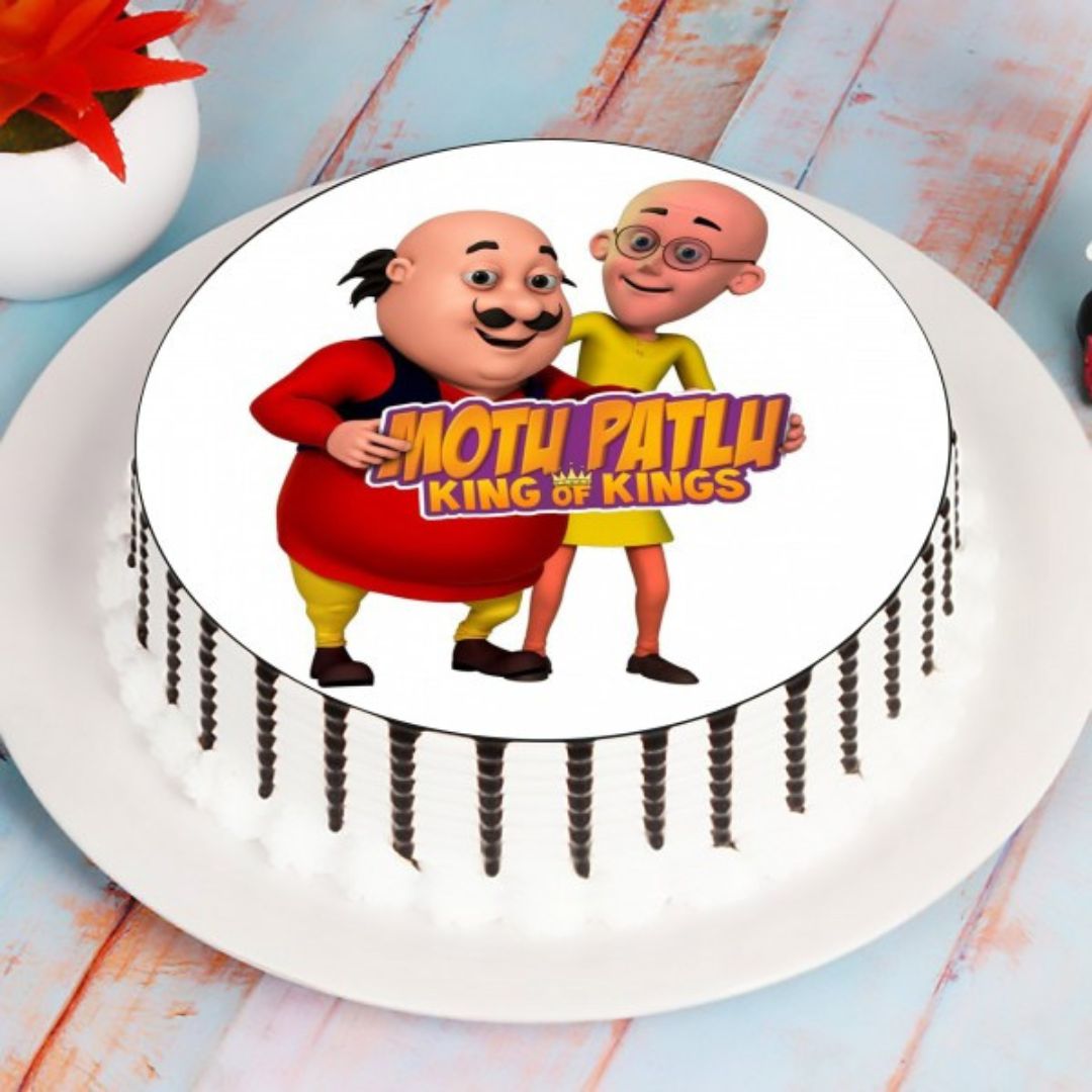 Motu Patlu Cake | Butterfly birthday cakes, Cartoon cake, Kids cake